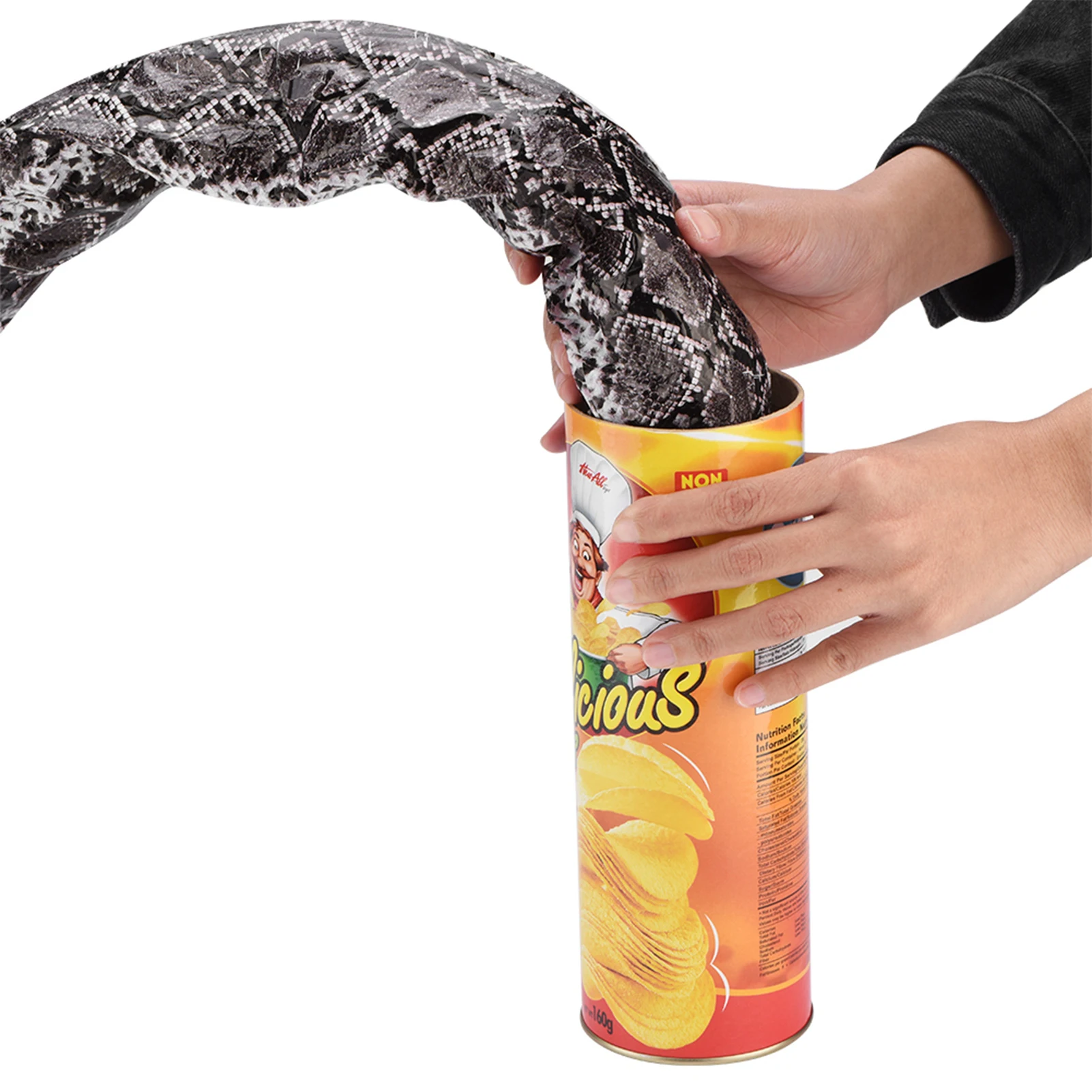 Novelty Potato Chip Can Funny Pranks Joke Jump  Out Spring Snake Trick  Trick Novelty