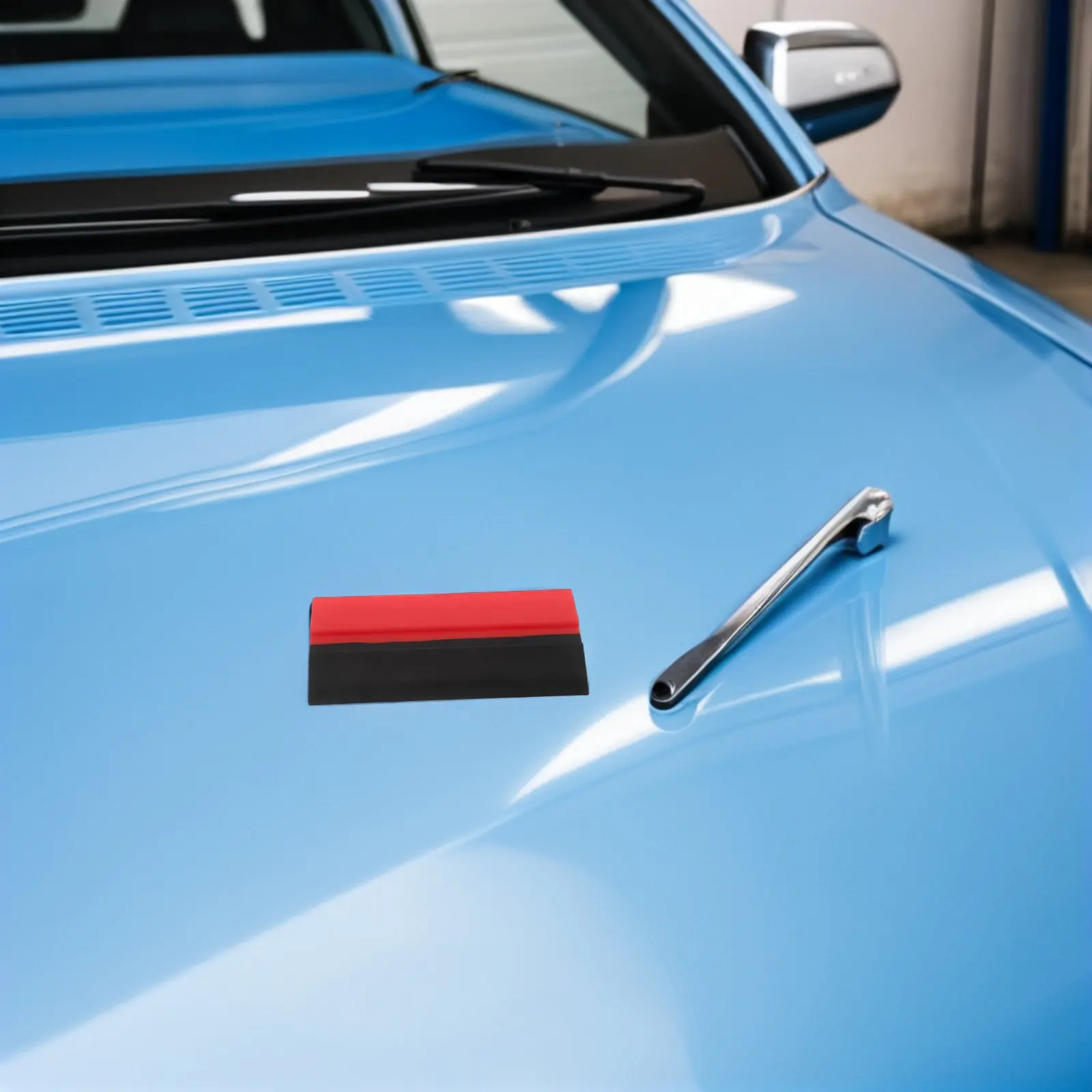Professional Car Window Tint Squeegee Rubber Tool for Bubble-Free Film Application on Curved Glass Windshield Auto Detailing