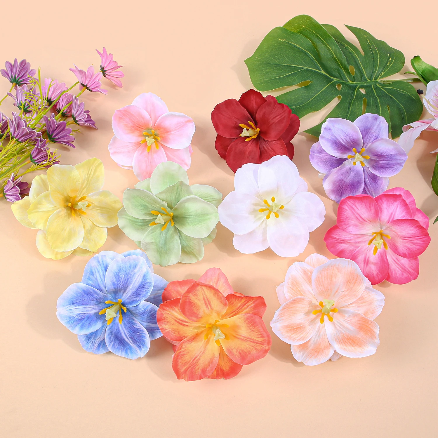 1PC Girls Tulip Flower Hair Clips Catching Hawaiian Vacation Hair Accessories Hair Claw Clips Flower Hair Claw Clip Headwear