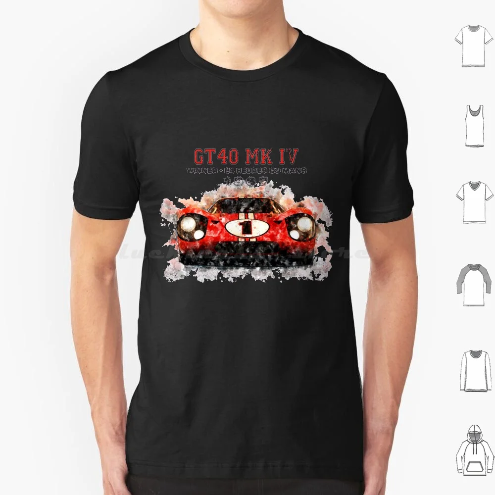 Le Mans 1967 Gt40-Race0003 T Shirt Cotton Men Women DIY Print Car Bullitt Steve Movie Film American Classic Motor Cars