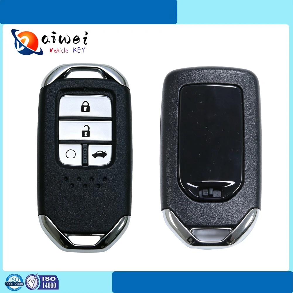 

4 Button Smart Key Fob For Honda 10th Gen Civic 433MHz ID47 Chip Keyless Entry Remote Control Sedan Replacement No Accessories