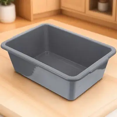 

Extra Large Plastic Bus Tub with Handles Multipurpose Storage Container for Kitchen Laundry Cleaning Rectangular Utility Tote