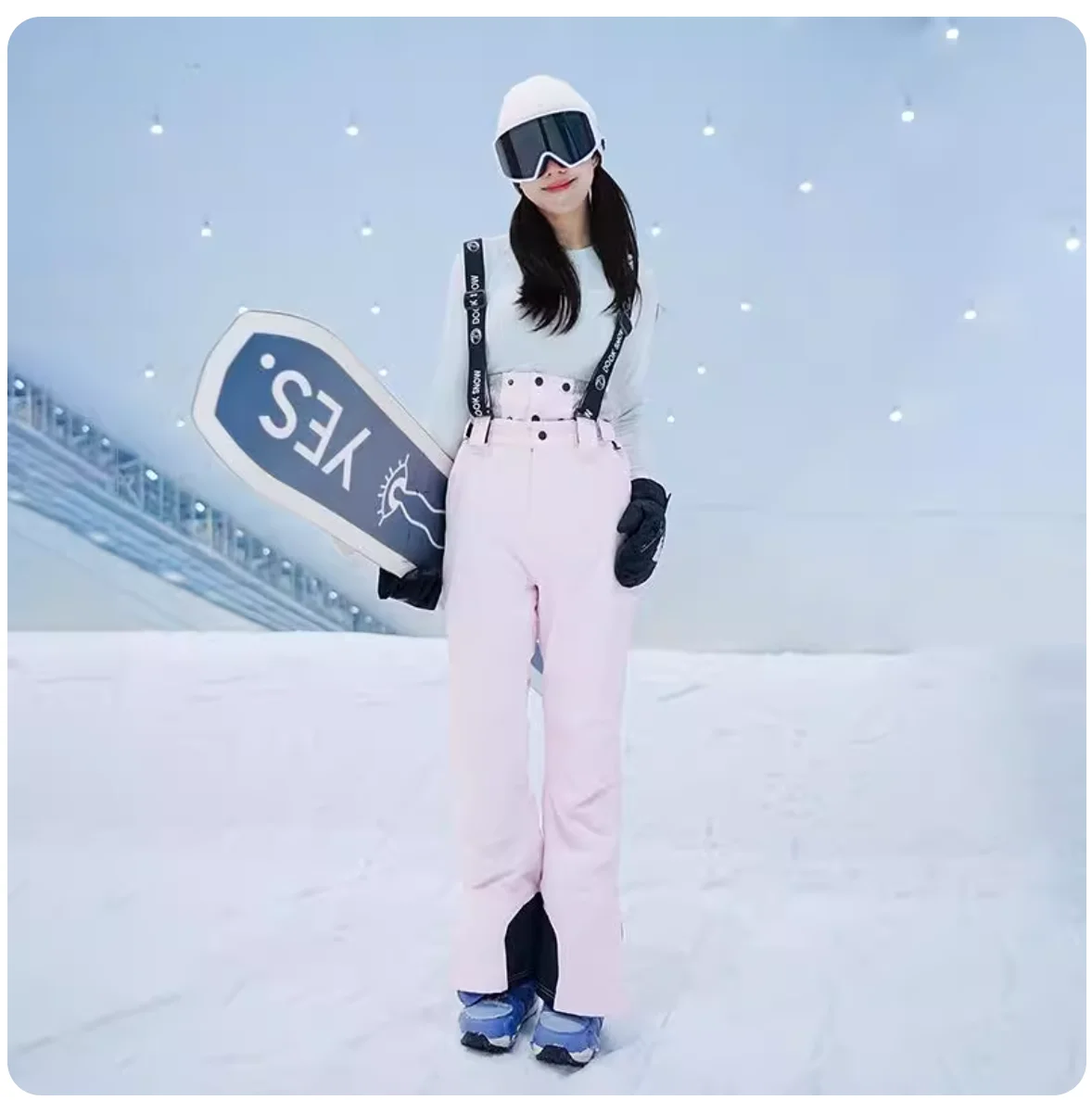 

RAWRWAR 2025 Women's Thermal Ski Bib Overalls-Waterproof Windproof Snow Pants for Alpine & Snowboarding | Winter Outdoor Gear