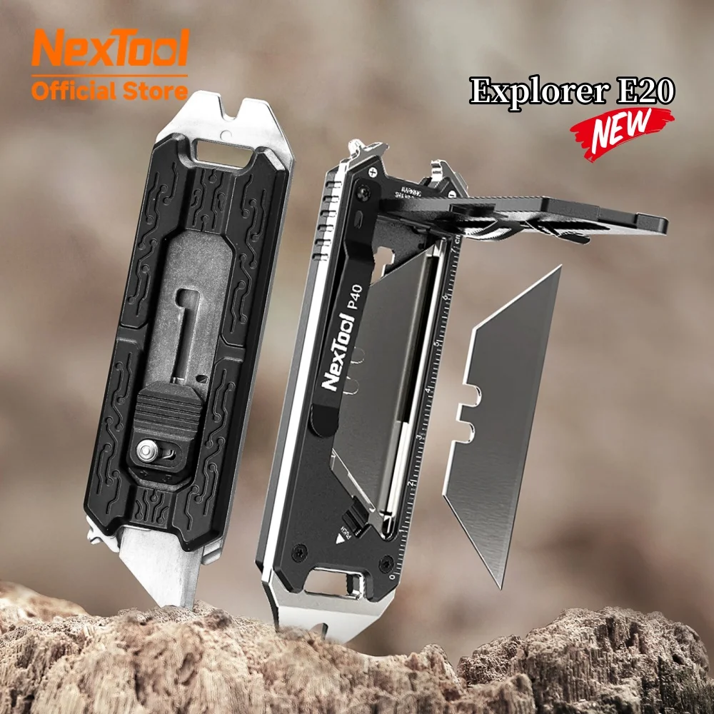 NexTool Explorer E20 Folding Utility Knife 8-In-1 Portable EDC Multitool Utility Cutter Outdoor Camping Cycling Repair Hand Tool