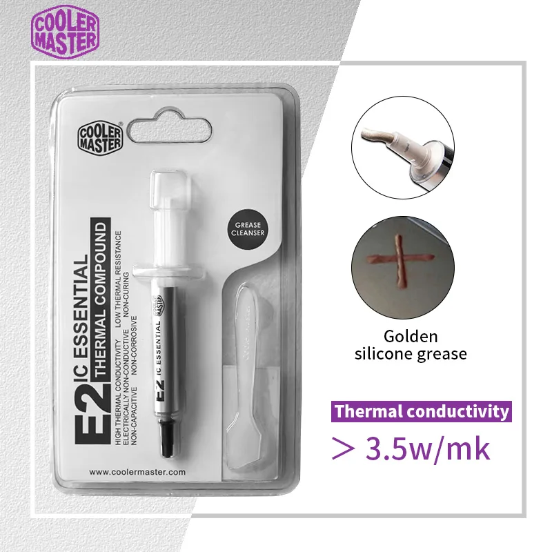 Cooler Master E2 High-quality Silicone Grease Non-curing Durable Thermal Paste for Computer Laptop PC CPU GPU Processor Cooling