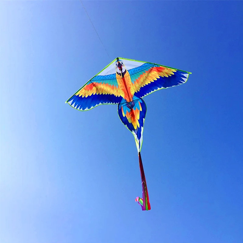 140 ซม.Parrot kite fly ของเล่นเด็กผ้าไนลอน kite เกมกลางแจ้ง beach kite ร่มชูชีพลมนก kite 3d kite papalotes dragon kites