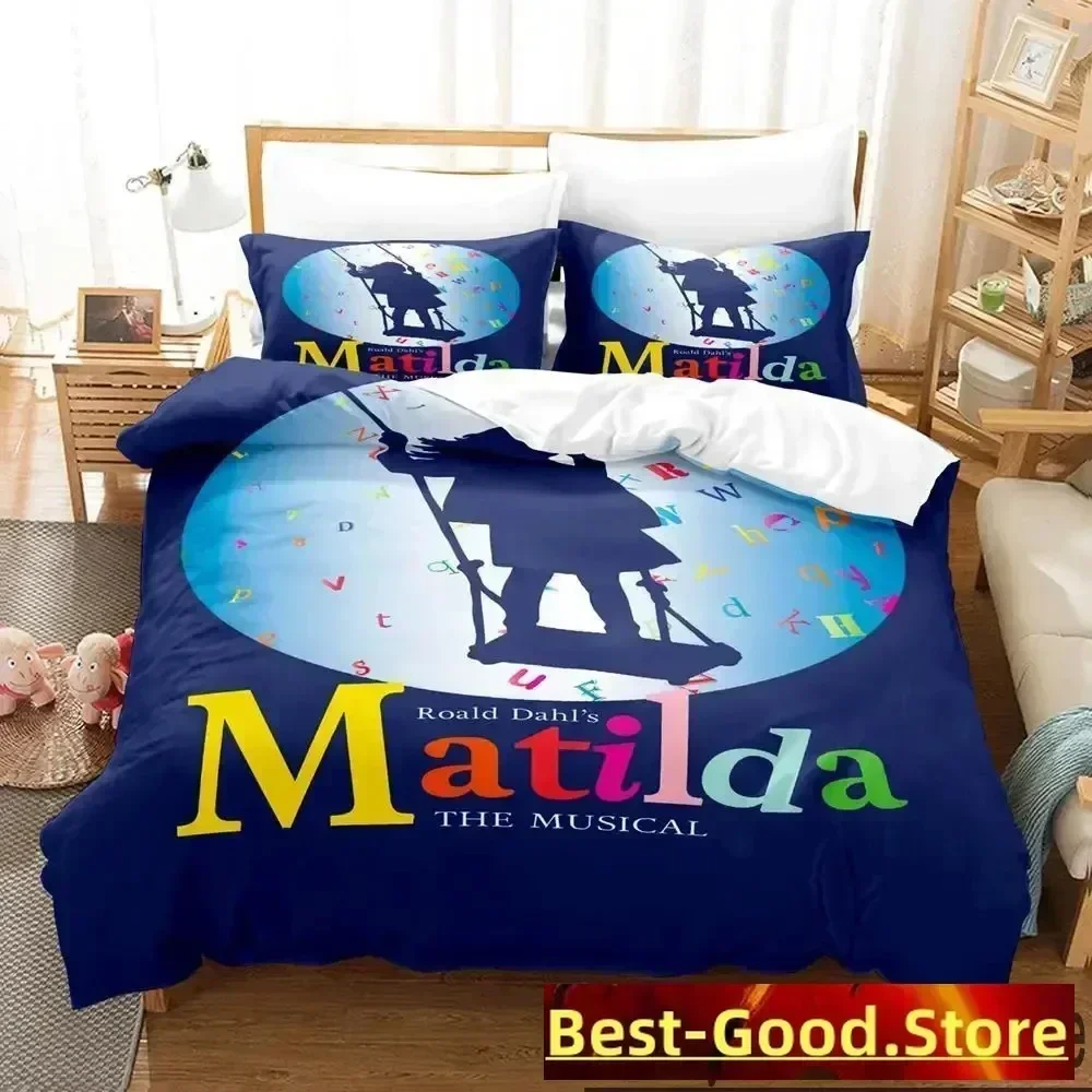 

3D Print Matilda the Musical Bedding Set Duvet Cover Sheet Printed Bed Set Pillowcase Bed Full Queen King Size Comforter Bedroom
