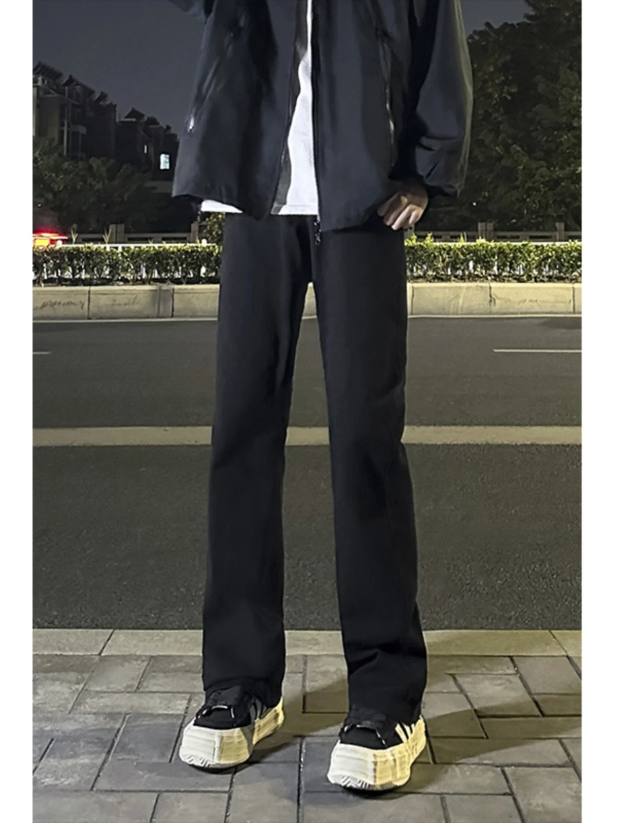 

Мужские джинсы Bla Slim Fit из эластичного денима, весна-осень, в американском стиле High Street, прямые, модные, бренд Haome