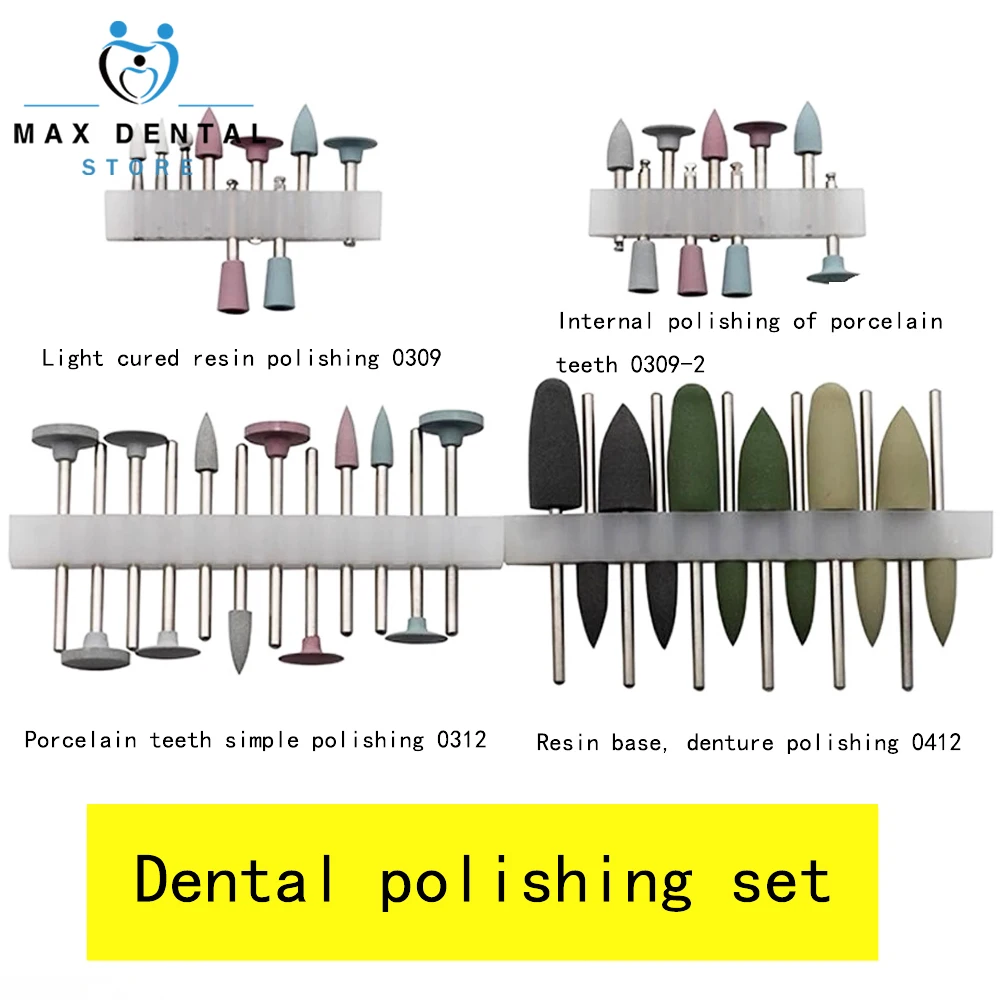 Dental Resin Base Hidden Denture Polishing Kits for Low Speed Contra Angle Handpiece Denspay Dentistry Tools