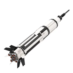 Gobricks MOC NASA Saturn 1B 110 Scale Booster Space Shuttle Rocket Construction Model Building Blocks Toys For Collect Gift