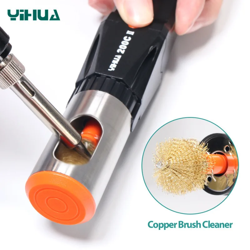 YIHUA  Automatic Soldering Iron Tip Cleaner For Soldering iron nozzle desoldering cleaning machine （No Battery）