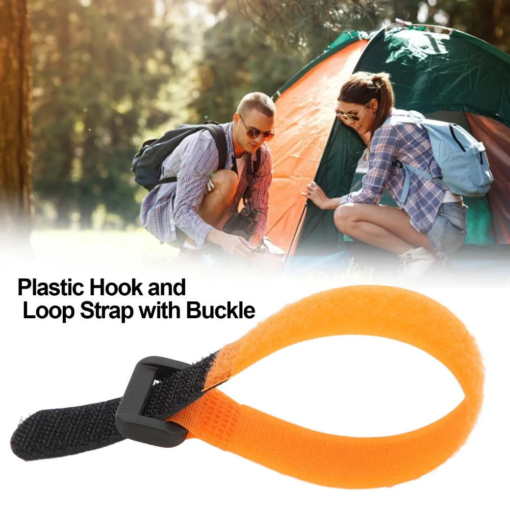 30 Pcs Nylon Hook and Loop Strap With Plastic Buckle Adjustable Battery Tie Down Straps Colorful Reusable Cable Ties