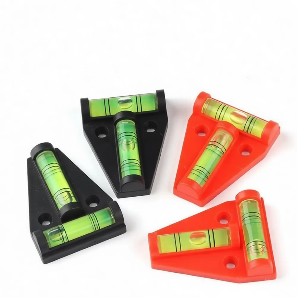 Mini Magnetic T Shape Bubble Level Gauge Precision Measuring Tool Compact Plastic Spirit Level For Furniture Alignment Work