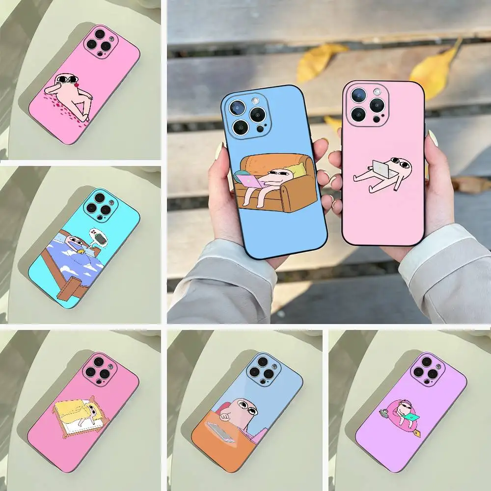 

C-Cartoon- Ketnipz Cute Phone Case For iPhone 17,16,15,14,13,12,11 Pro Max, Lightweight and practical Soft Black Cover