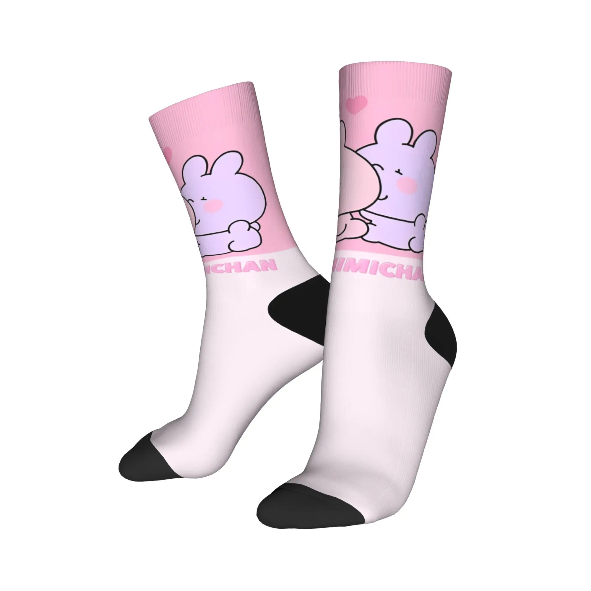 

Autumn Winter Cool Women Men Asamimichaan Cute Asamimi Couples Socks Non-slip Skateboard Socks,