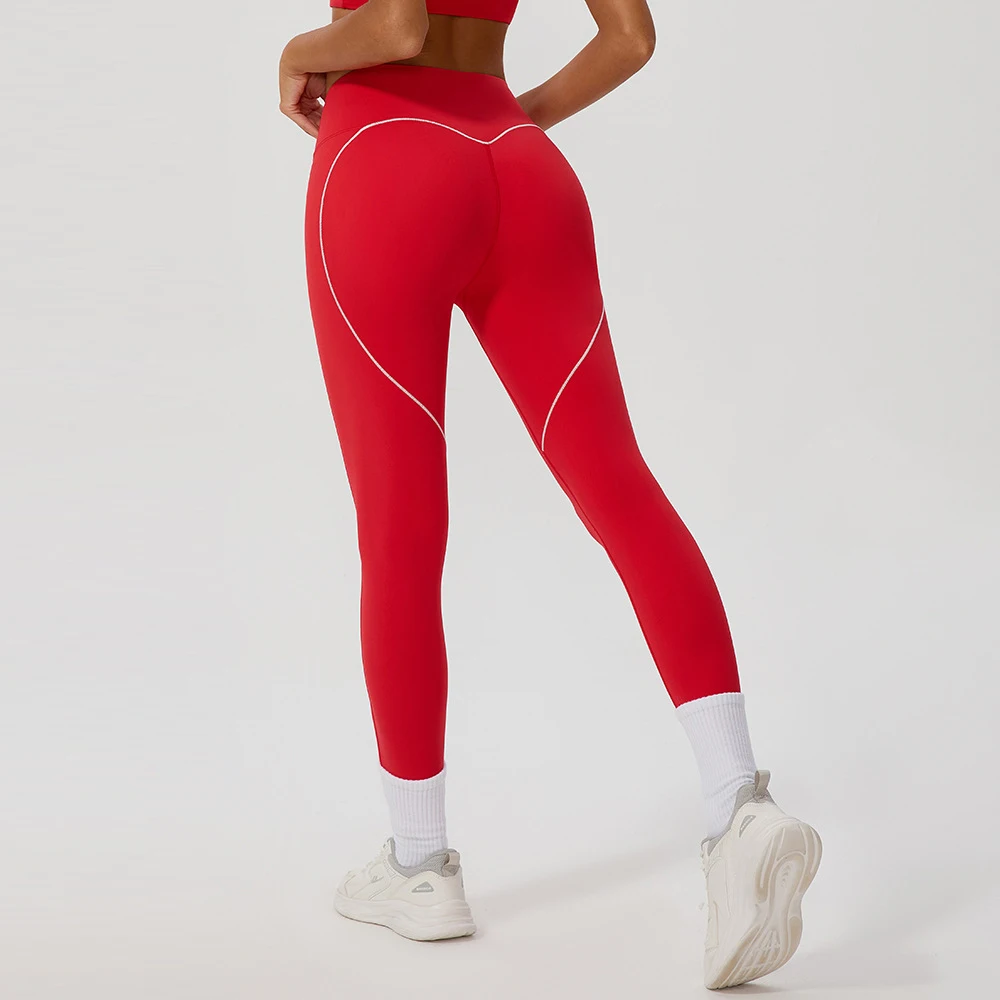 Stripe Patchwork Fitness Leggings Women Sport Tights Elastic High Waist Yoga Training Pants Lady Gym Workout Clothes Sportswear