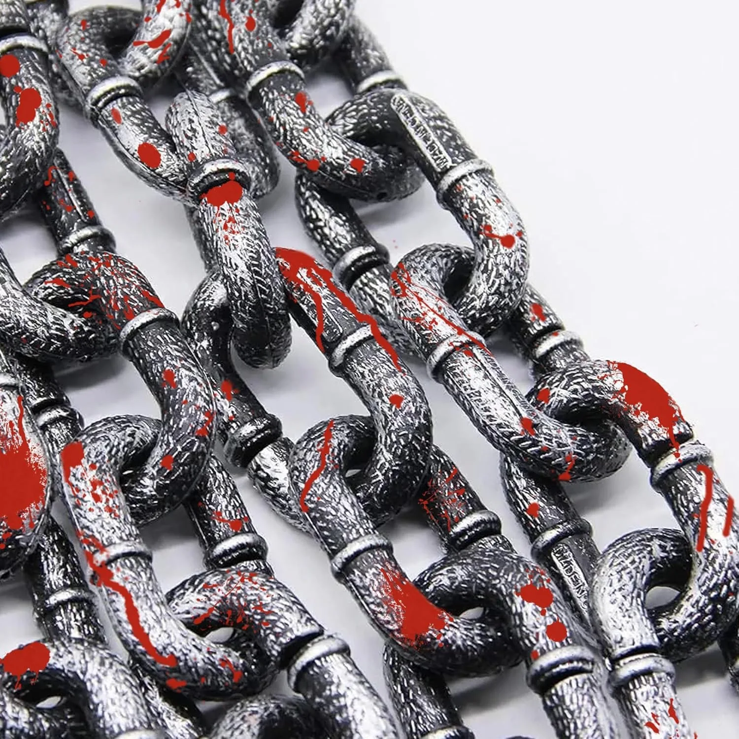 1,8 m blutige Halloween-Kunststoffkette, gefälschte Kette, Kostüm-Requisite, gruselig, gruselig, Spukhaus-Dekoration, Party-Dekoration mit Horror-Motiv