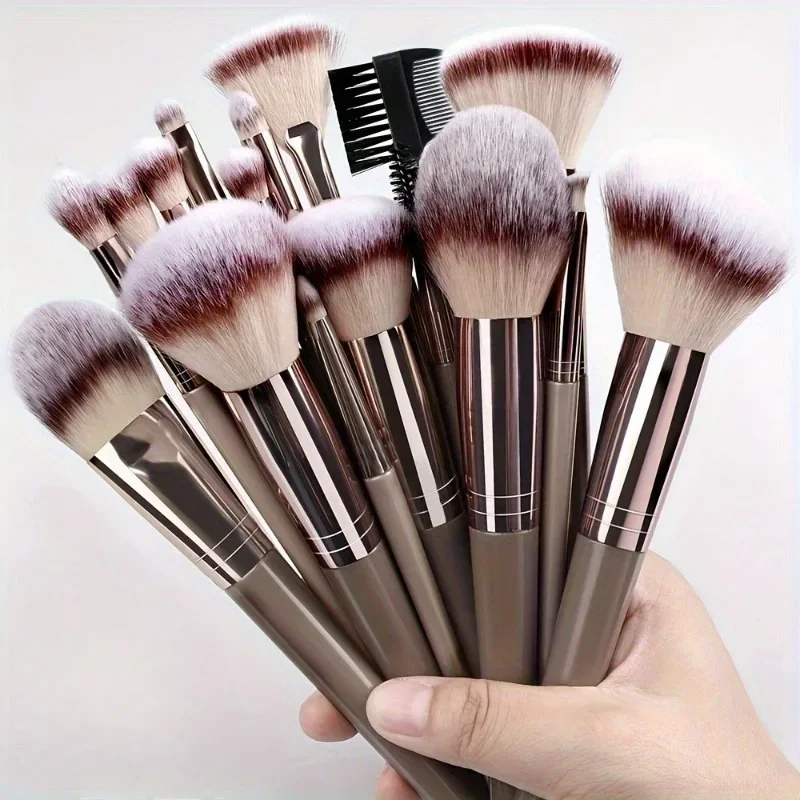 one pack of champagne gold makeup brush set professional makeup brush set