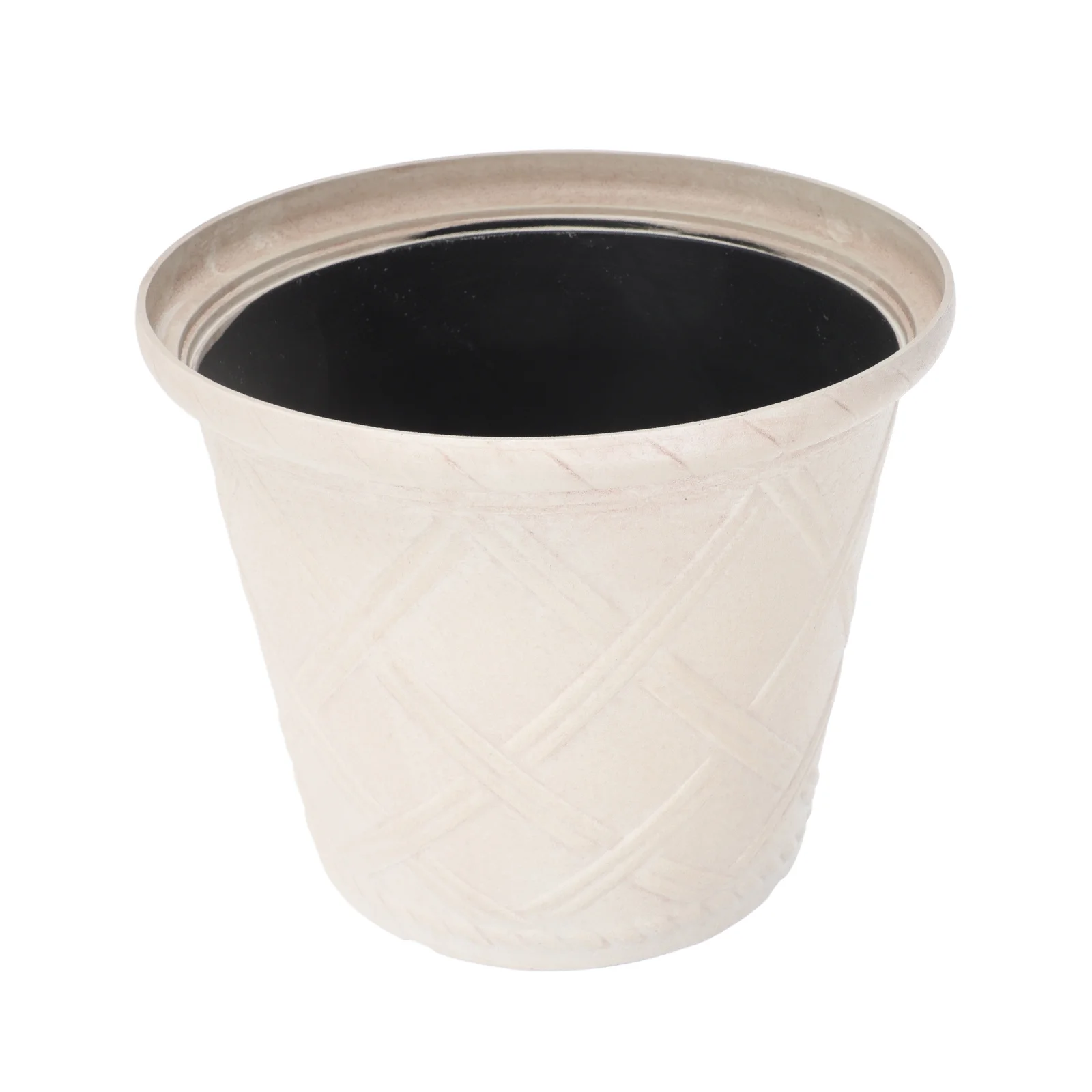 

Rustic Resin Flowerpot Vintage Textured Planter Pot Outdoor Indoor Decor Balcony Garden Plants Pots Outdoor Planters