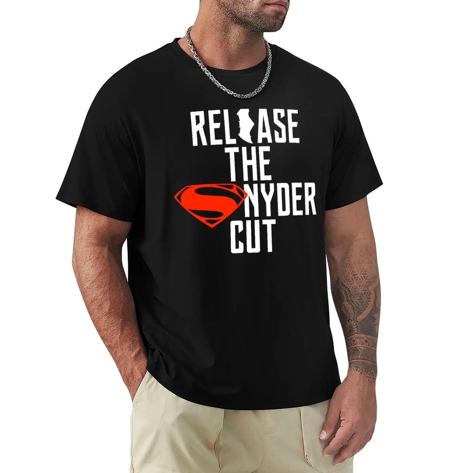 humor t shirt cotton Release The Snyder Cut T-Shirt T-shirt for a boy t-shirts man mens vintage t shirts fashion mens