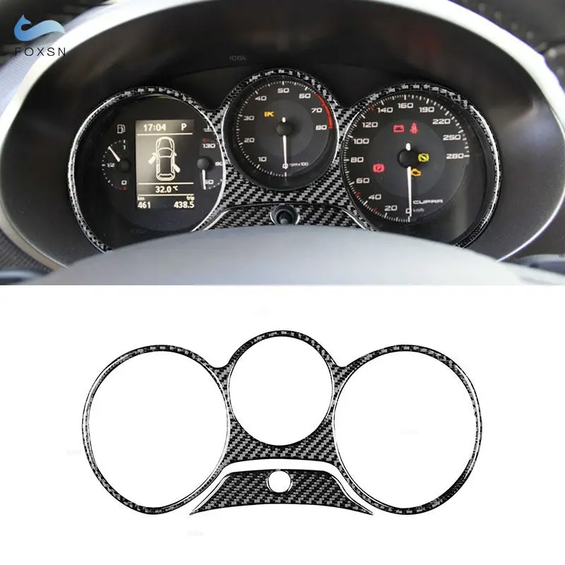 For Seat Leon 2005 2006 2007 2008 2009 2010 2011 2012 Car Instrument Panel Dashboard Speedometer Surround Stickers Frame Trim