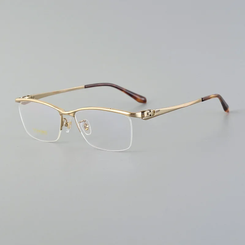 Business elite men and women frameless glasses frame Pure titanium myopic presbyopic eyeglasses High quality eyewear