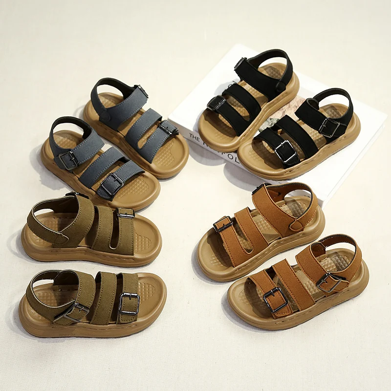 Boys Sandals Collision Avoidance Non-slip Baby Prewalker 1-6 Years Children Soft Soled Velcro Sandal zapatos de niños 2 a 8 años