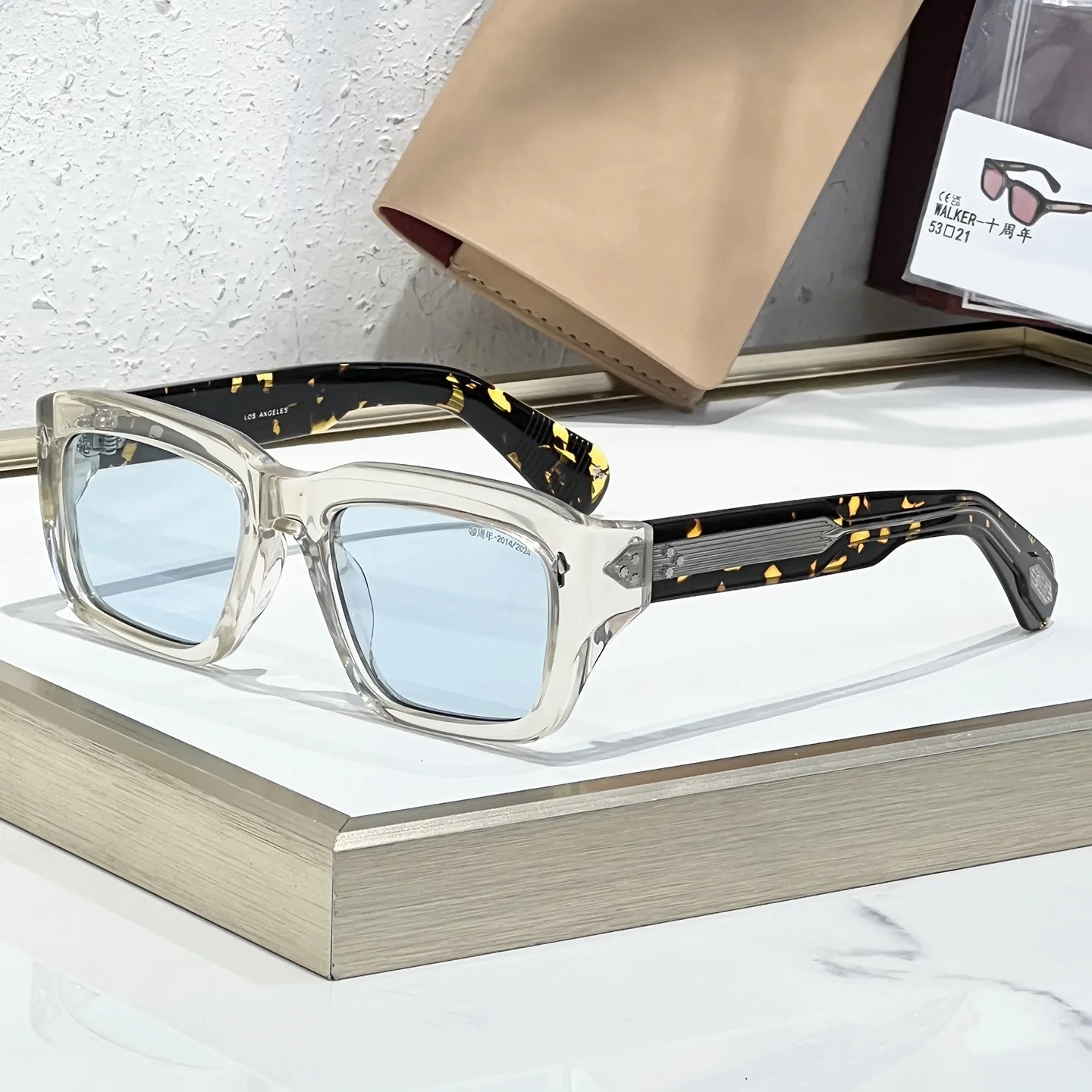 

JMM WALKER 10th Anniversary Sunglasses Japanese Handmade Square Frame UV400 Niche Design Fashion Eyewear for Men and Women