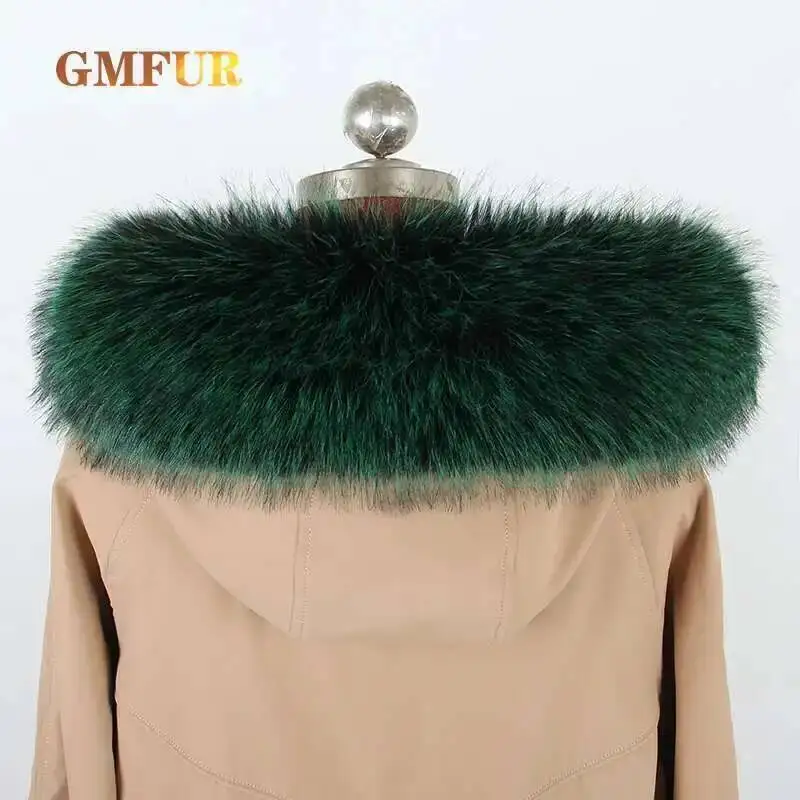 

Зимние воротники из искусственного меха, теплый шарф, толстый воротник из искусственного меха для женщин, пуховое пальто, съемные мягкие плюшевые воротники, аксессуары