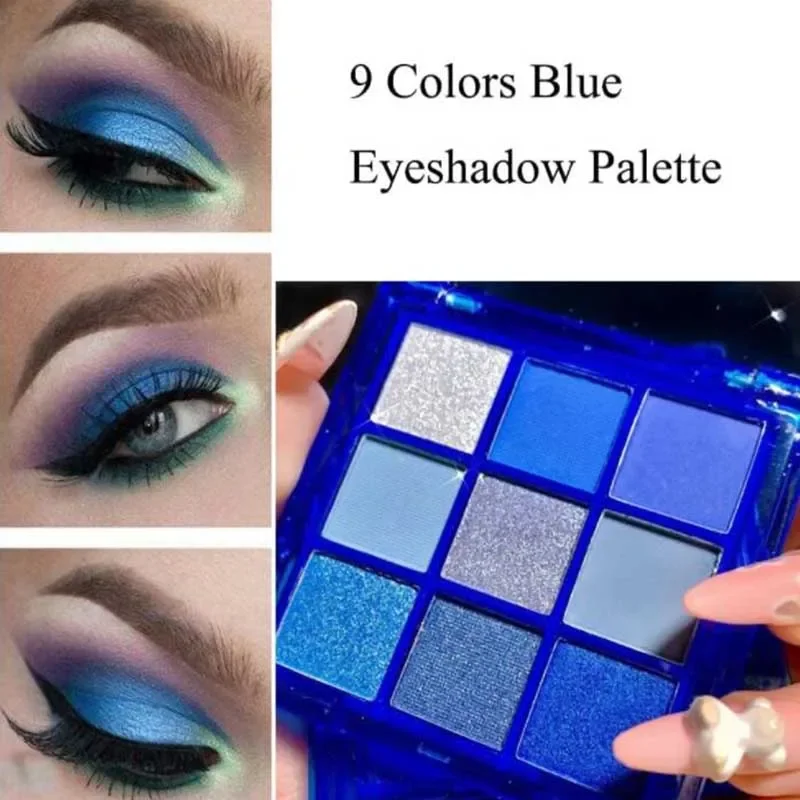 กันน้ํา ROYAL BLUE Glitter อายแชโดว์อายแชโดว์สีฟ้า Glitter Eye Shadow แต่งหน้า SHINY Sparkle Shimmer Glitter