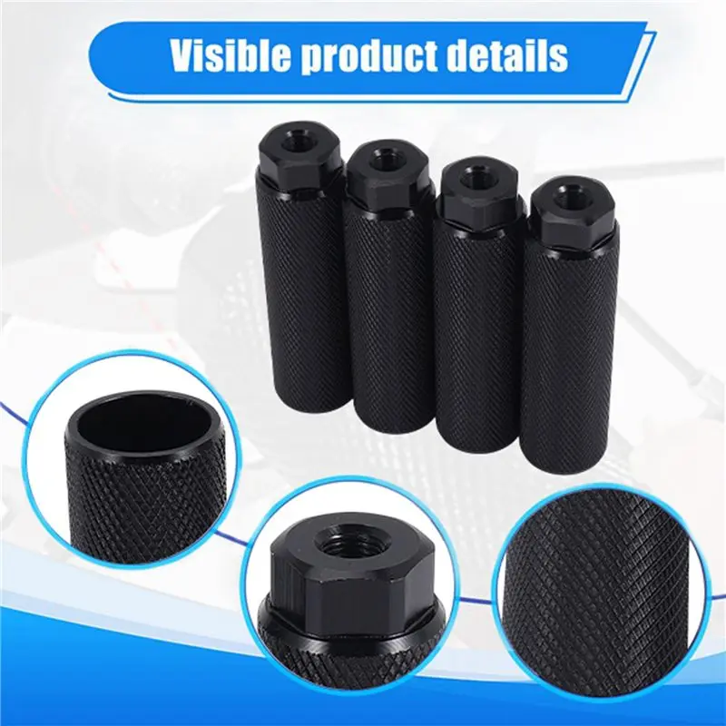 NEW HOT In Stock-4Pcs Bike Pegs,Aluminum Alloy Anti-Skid Lead Foot Bicycle Pedals BMX Pegs For MTB Bike Cycling Rear Stunt 3/8 I