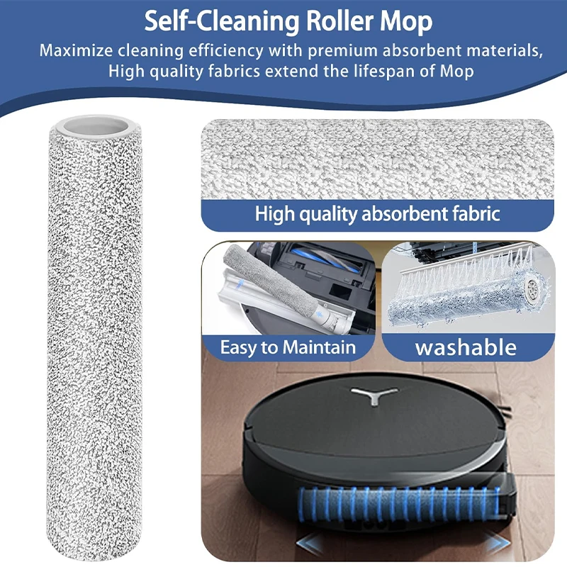 Roller Mop Replacement Accessories Kit Compatible With Ecovacs T90 Pro Omni/X9S Pro Omni Robot Vacuum Roller Mop Parts image 2