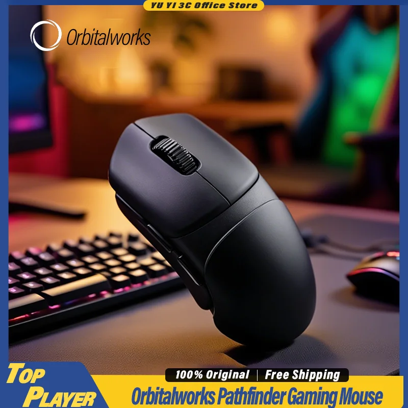 

Orbitalworks Pathfinder Gaming Mouse 8000Hz Polling Rate Low Latency 2.4g Wireless Pixart3950 MD E-Sport Sensor Modular Shapes
