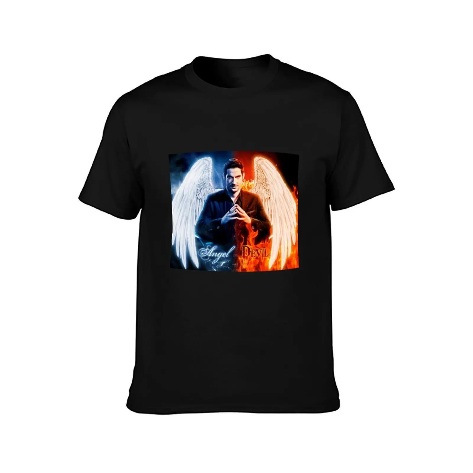 Lucifer - Angel or Devil? T-Shirt Labor Work Casual T-Shirt