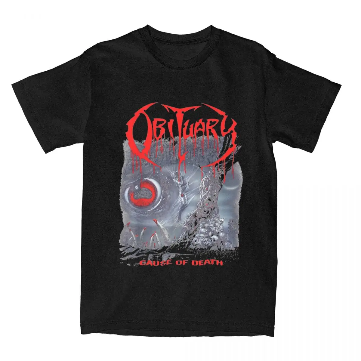 Obituary Bring The Noise T Shirt for Men Women Pure Cotton Novelty T-Shirts Death Metal Band Tee Shirt Short Sleeve Clothes