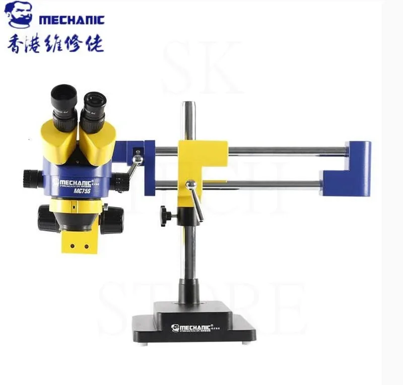 MECHANIC Universal Use Base Strong Flexible Trinocular Double Arm Base For Stereo Zoom Microscope Stage Microscopio Accessories