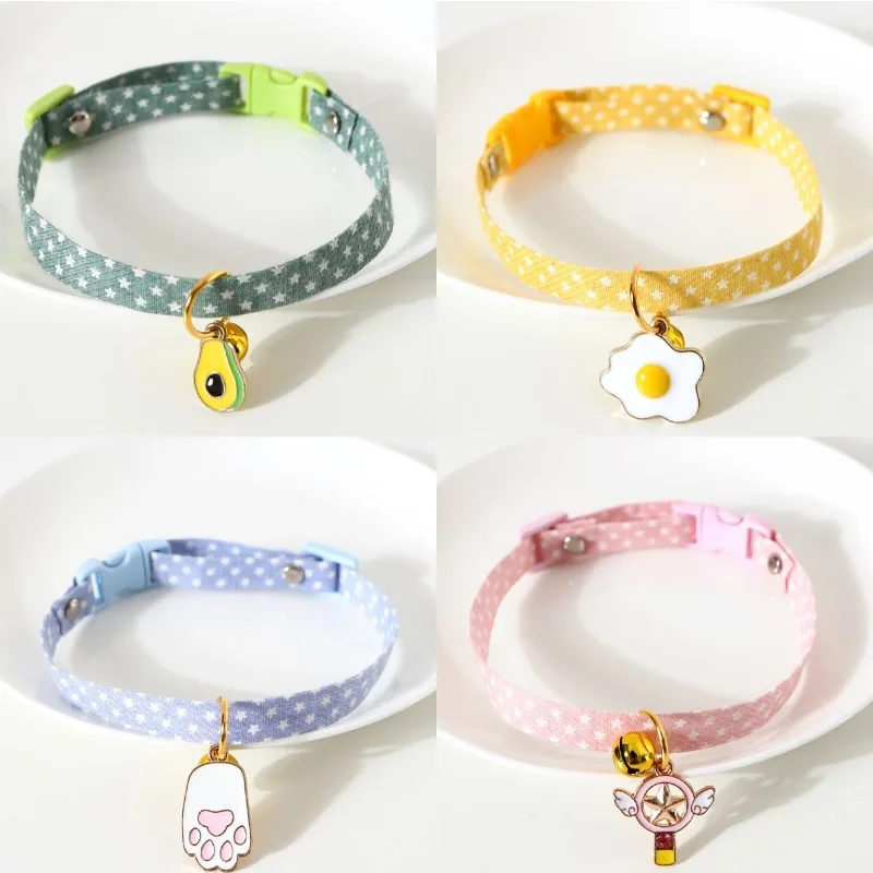 

Pet supplies animal collars candy colored pendants cat and dog safety necklaces