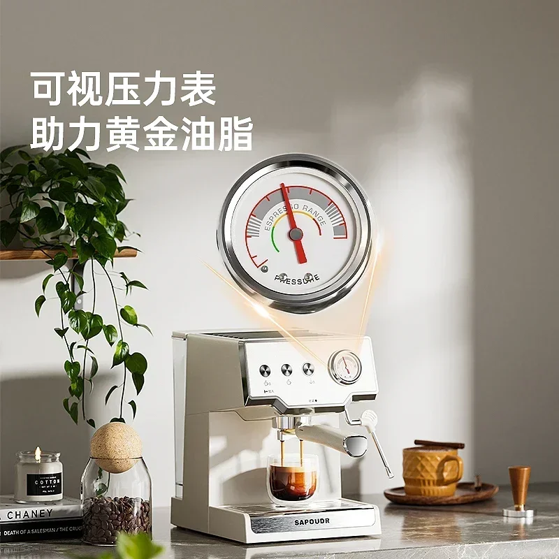 office Coffee machine precise temperature control  household small fully semi-automatic retro Italian style  all-in-one machine