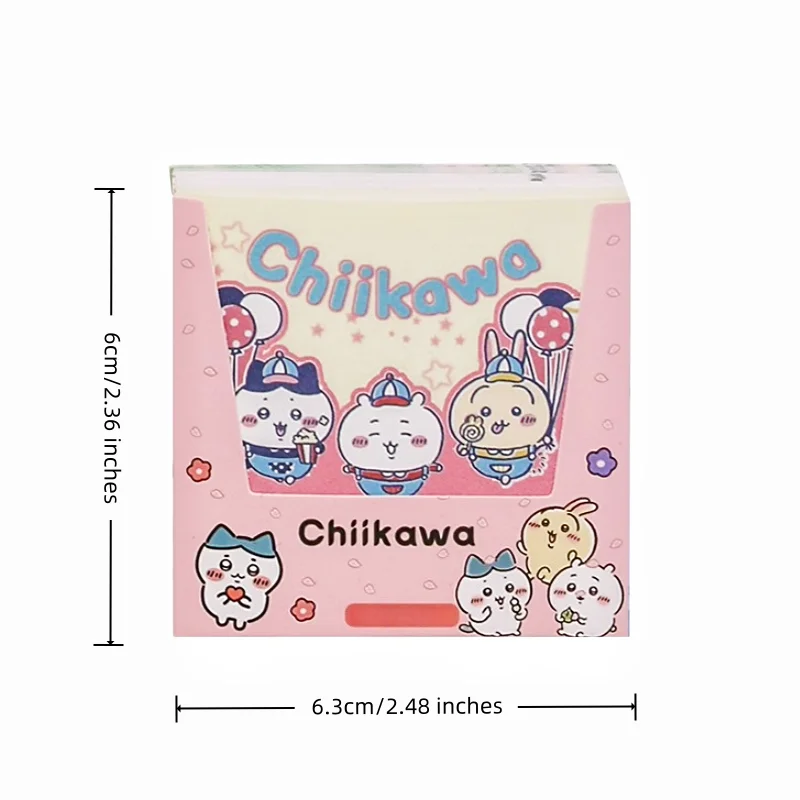 200 Sheets Chiikawa Kawaii Sticky Notes - Adorable Cartoon Memo Pads, Perfect for Students Teachers Office Workers Planner Lover
