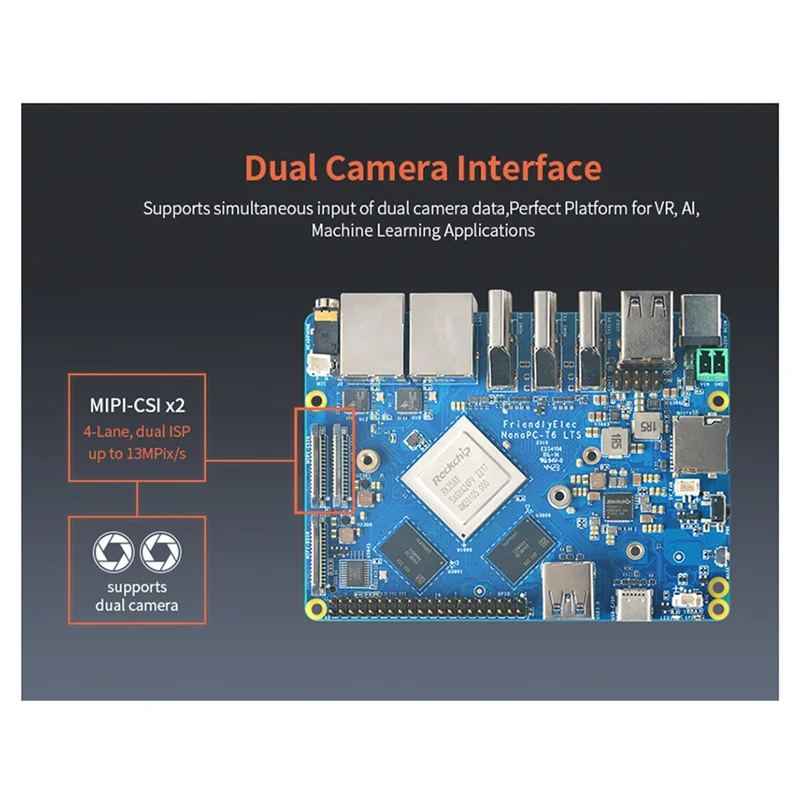 

M20K For Nanopc-T6 LTS & Combo 4G+32G EMMC Dual 2.5G Rockchip RK3588 2.5Gbps LAN,Openwrt Supports 4K Input 8K For Android 12