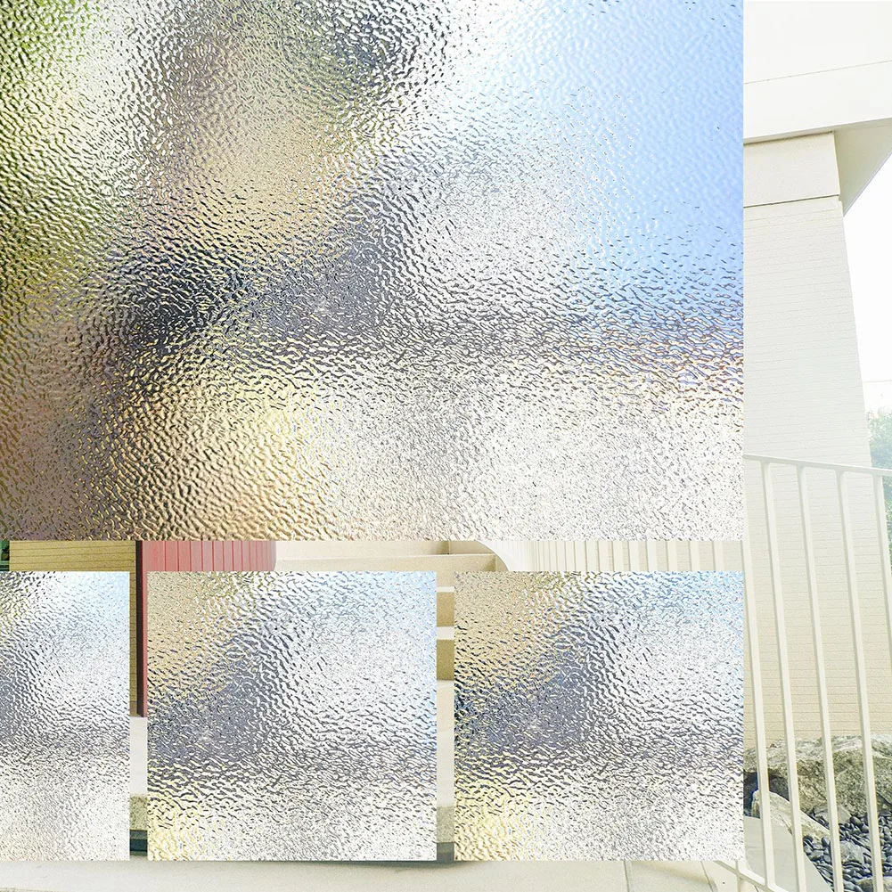 Heat Control Privacy Film Non-adhesive Removable Blocks Harmful Rays Temperature Regulation For Home Doors As Shown