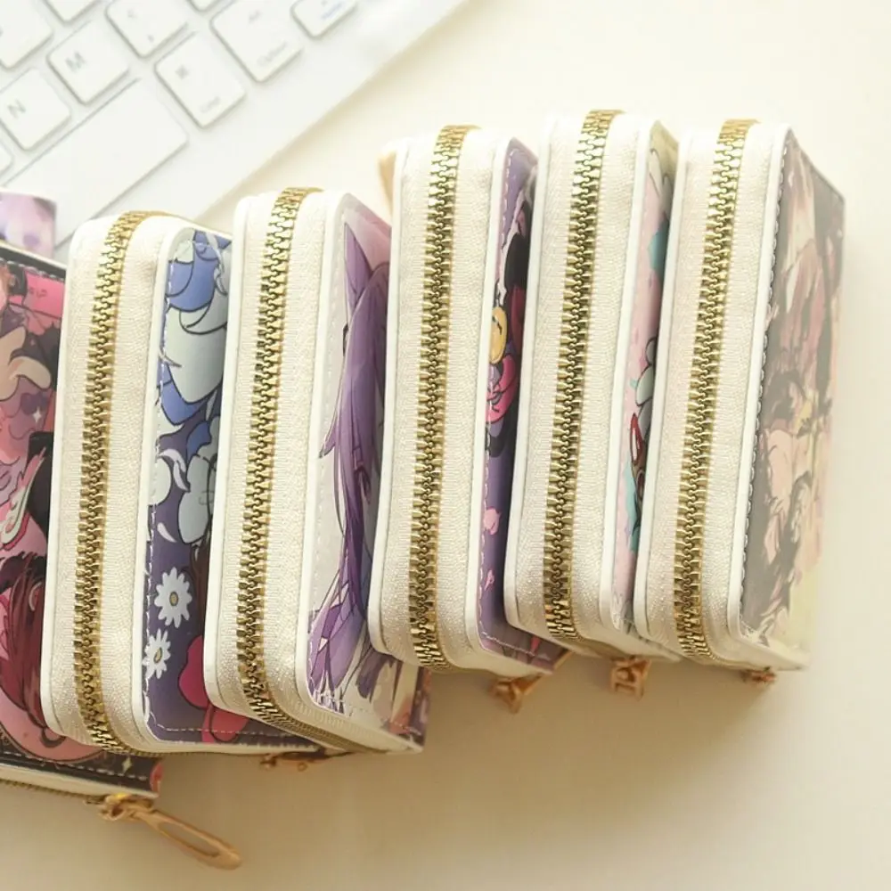 New Fruit Print Short Chain Wallet Large Capacity Strawberry Pattern Bank Card Holder Fresh Style Cute Design Coin Purse