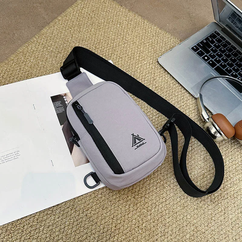 Marken-Brusttasche für Herren und Damen, modische Umhängetasche, wasserdichtes Nylon für Outdoor-Aktivitäten, Laufen, Radfahren, Reisen, Handytasche – Detail 19