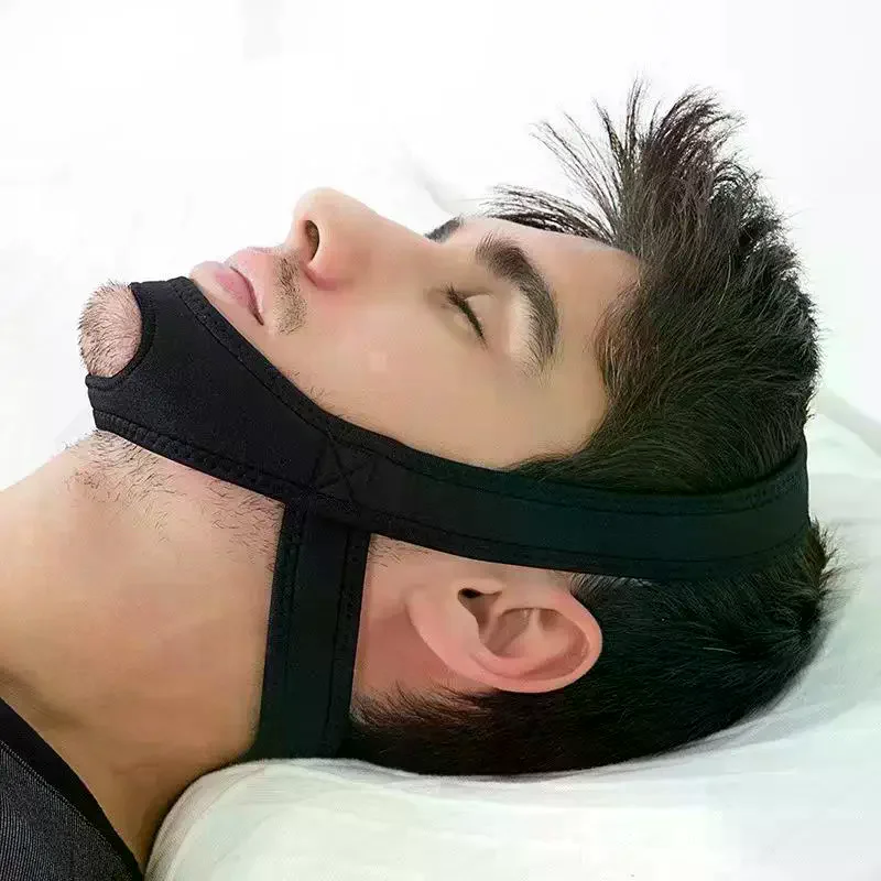 Anti Apnea Jaw Solution Sleep Support Apnea Belt Neoprene Anti Snore Stop Snoring Chin Strap Belt Adjustable SleepCare Tool 1Pcs
