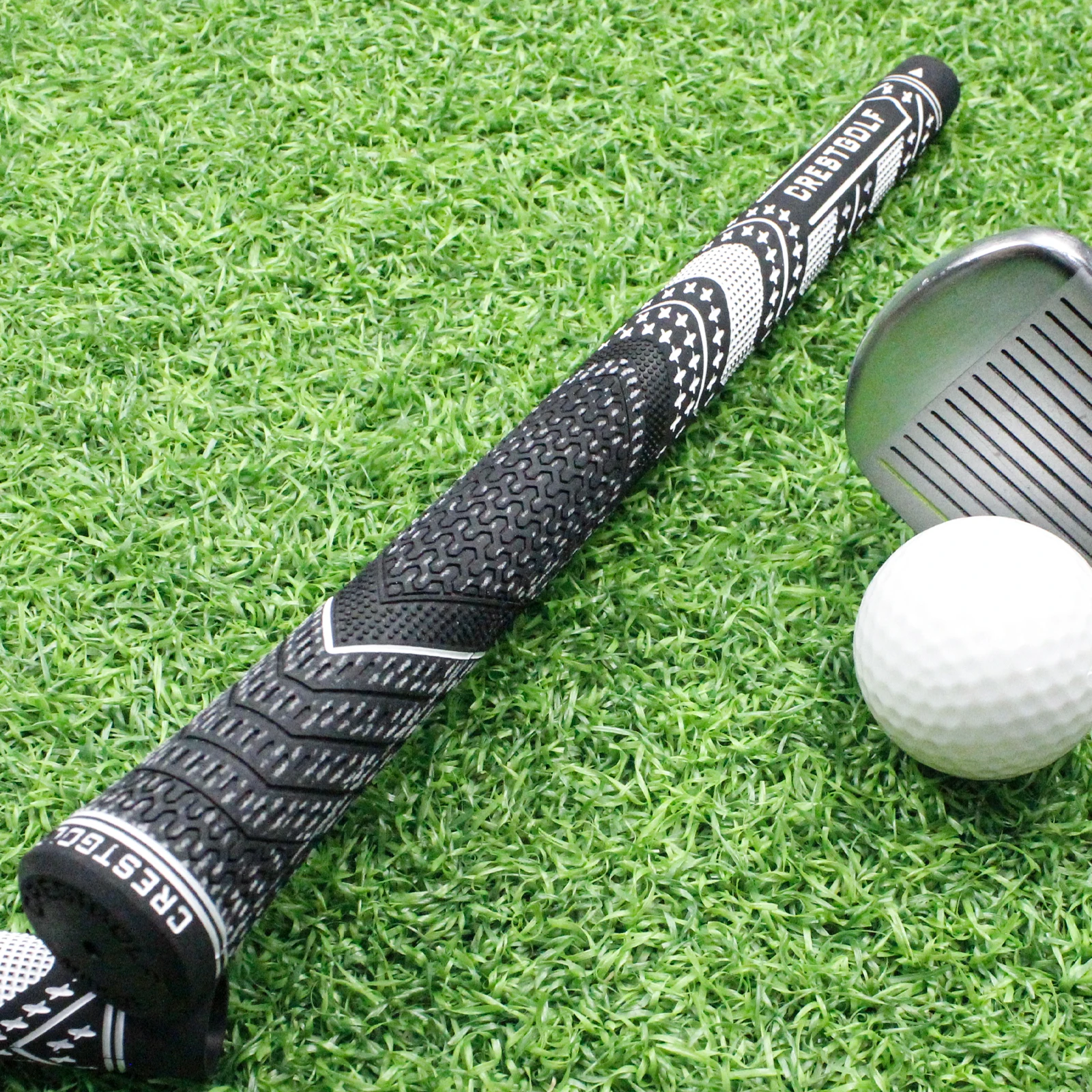 Crestgolf 10pcs / Pack Rubber Golf Club Grips Midsize Grips Iron Club 60R Carbon Yarn Anti-skid Golf Wood Grips