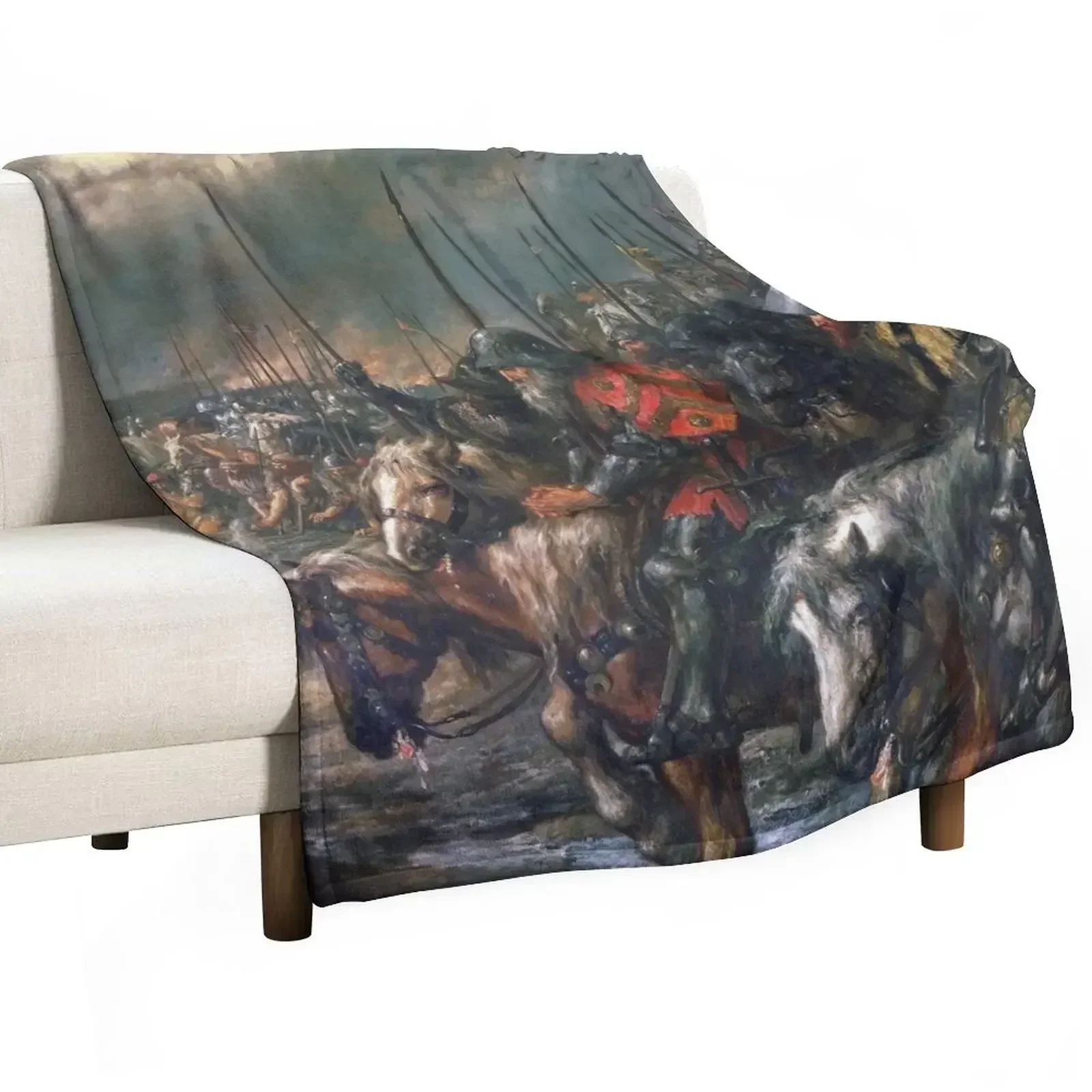 

Morning of the Battle of Agincourt, 25th October 1415 - Sir John Gilbert Throw Blanket Retros funny gift Blankets