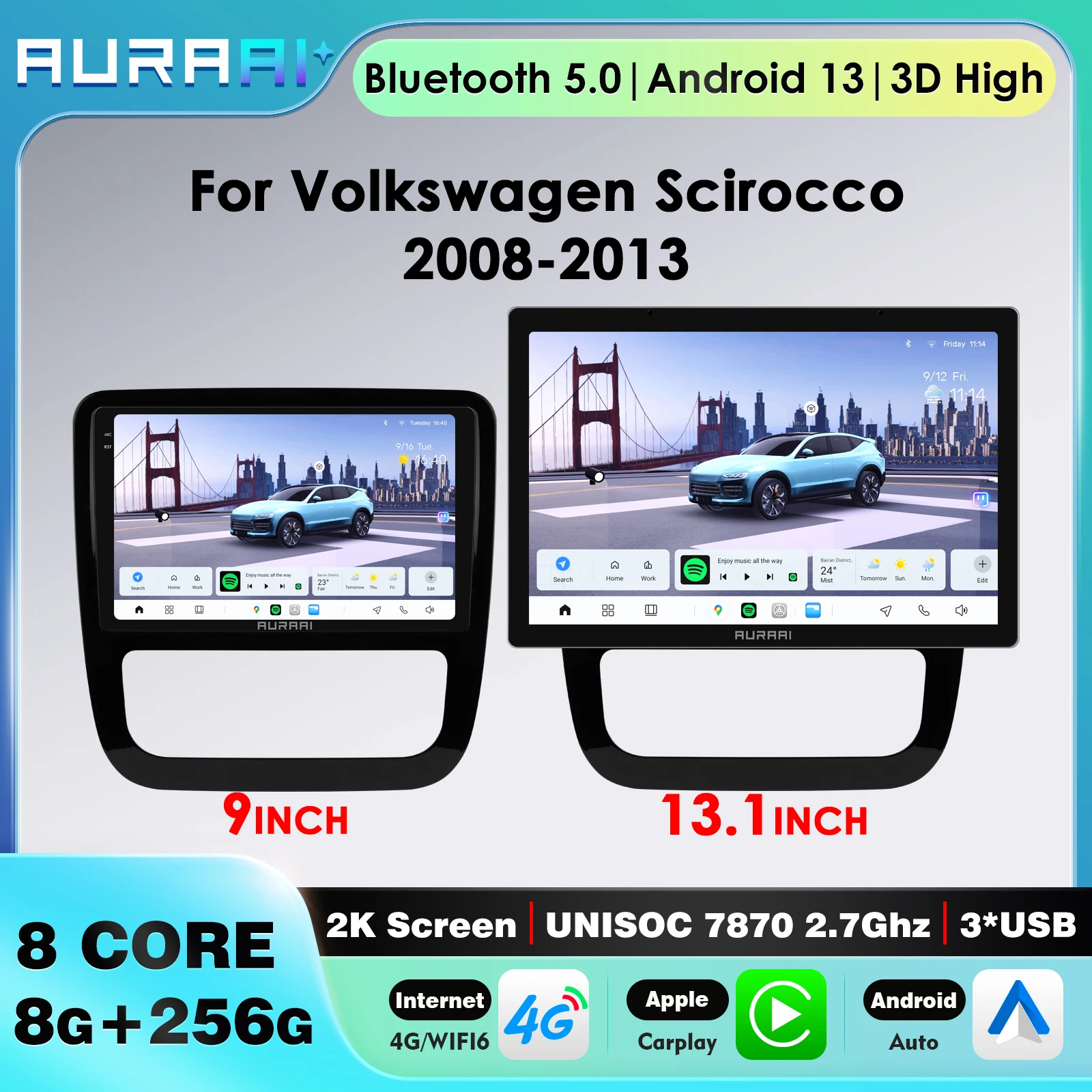 

Автомагнитола Android Smart 3D с мультимедийным экраном для Volkswagen Scirocco 2008-2013, Carplay, ADAS, Auto Navi, 4G-LTE, WIFI, стерео, GPS, BT