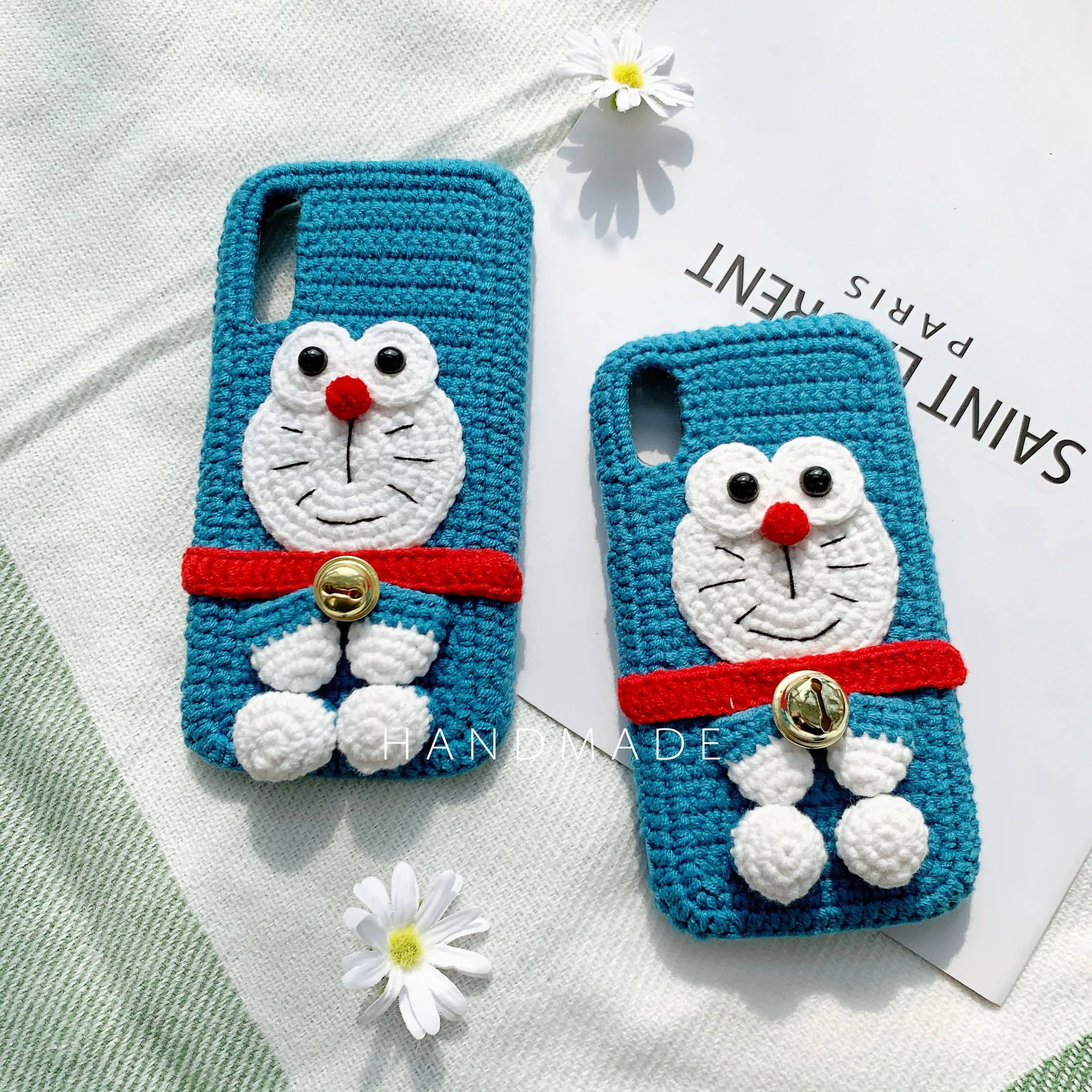 เคสป้องกันสำหรับตกแต่งโทรศัพท์มือถือลายการ์ตูนตุ๊กตาถักโครเชต์แบบสร้างสรรค์รูปแบบต่างๆสามารถปรับแต่งได้