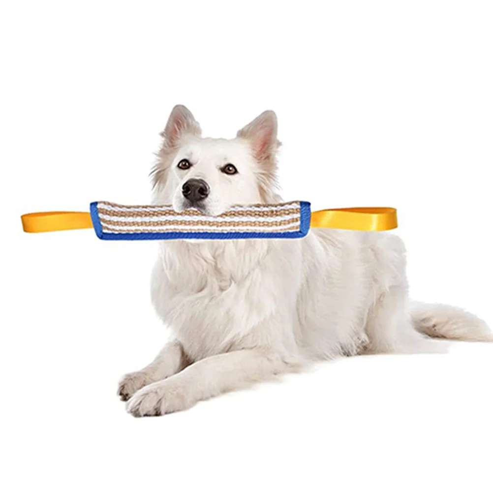 

Train Dog Hemp Bite Stick 40cm Yellow H Chew Toys Tug Toy Teeth Cleaning Dog Training Tools Pet Supplies