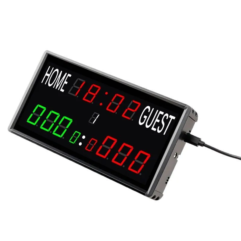 YTYIN لوحة النتائج LED متعددة الوظائف لكرة السلة والبلياردو الرقمية مع عرض وقت لعبة العد التنازلي للرياضة